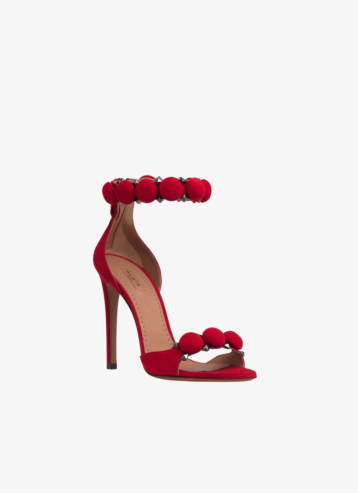 STILETTO SANDAL  ALAÏA LACQUER RED STILETTO SANDAL
